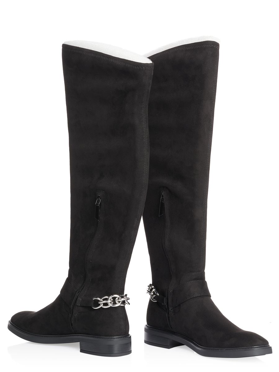 Overknee-Stiefel mit Kettendetail
