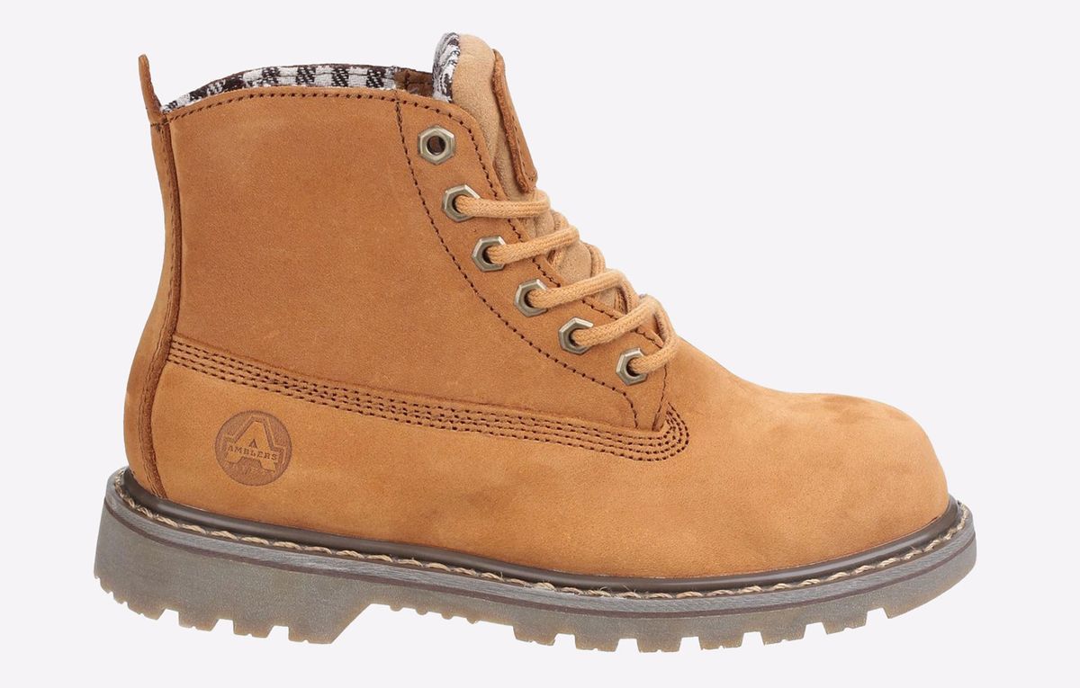Rahmengenähte Sicherheitsstiefel aus Nubukleder