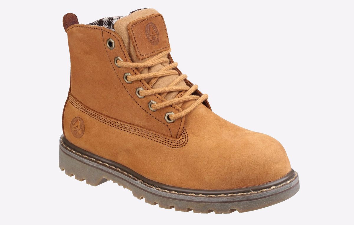 Rahmengenähte Sicherheitsstiefel aus Nubukleder