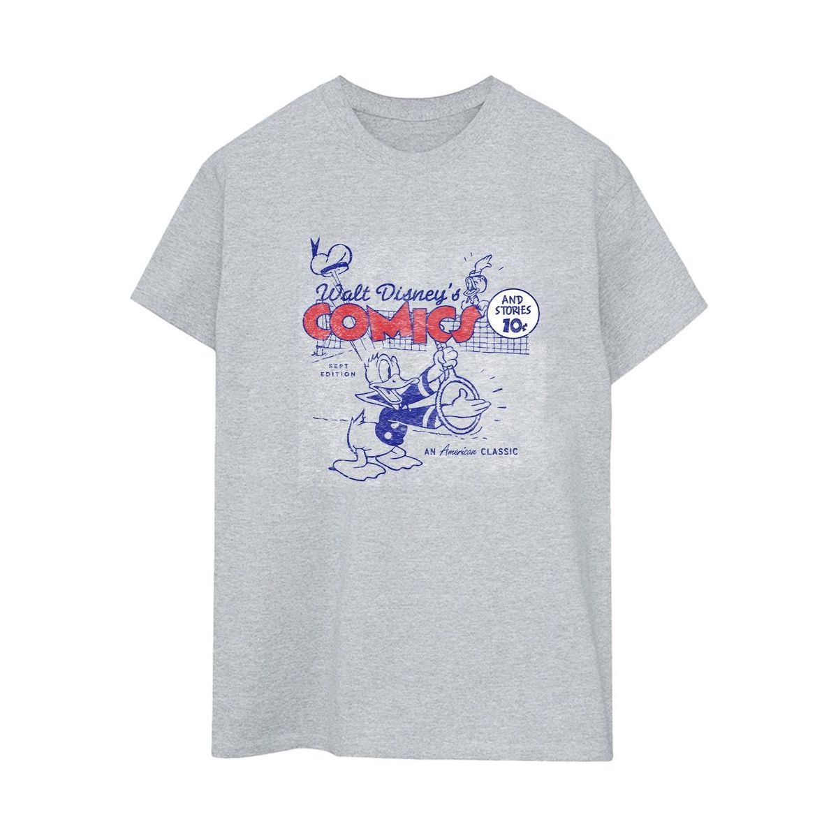 Boyfriend-T-Shirt mit Vintage-Comic-Print