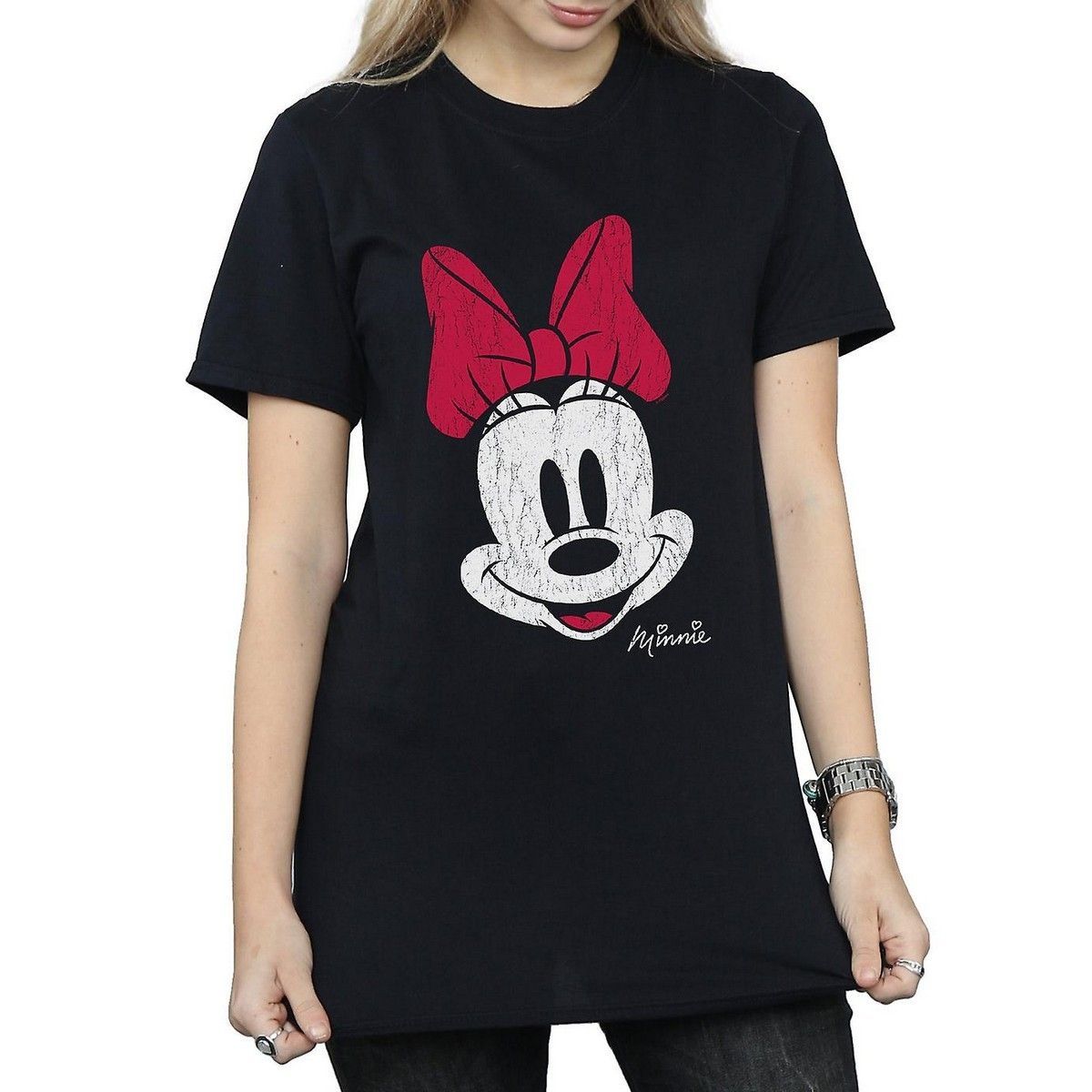 Minnie Maus Distressed Boyfriend-T-Shirt