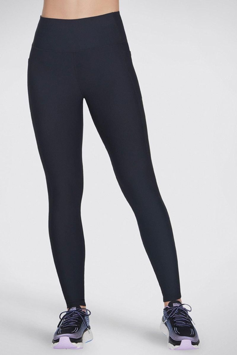 Hochgeschnittene gerippte Performance-Leggings