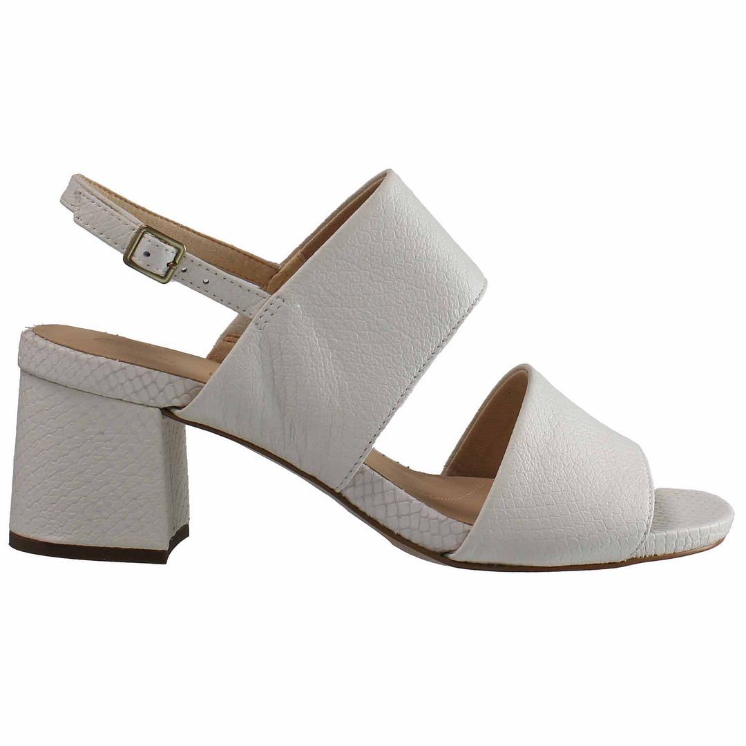 Strukturierte Blockabsatz-Sandalen mit Doppelriemen