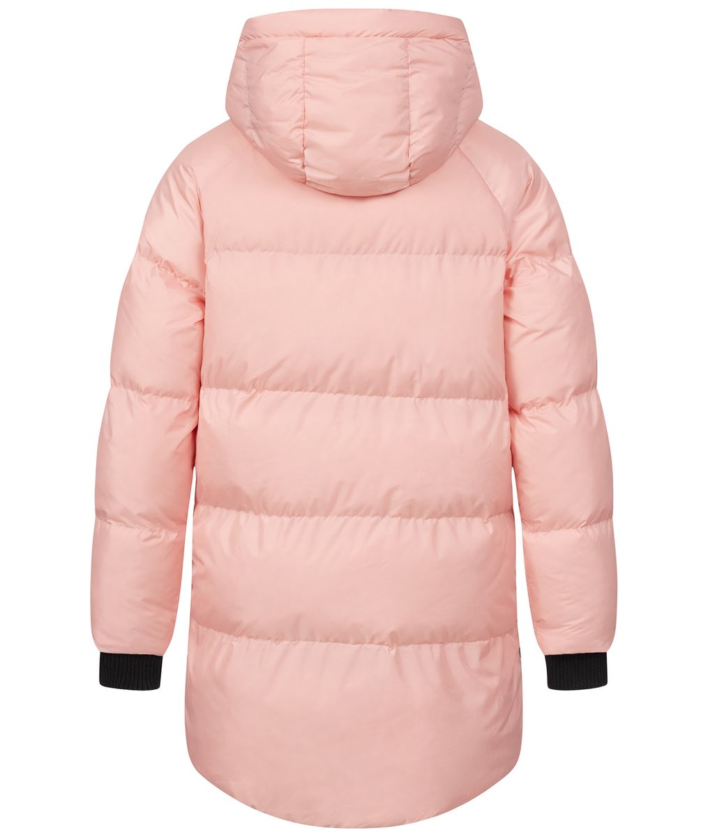 Mittellange Steppjacke mit Kapuze