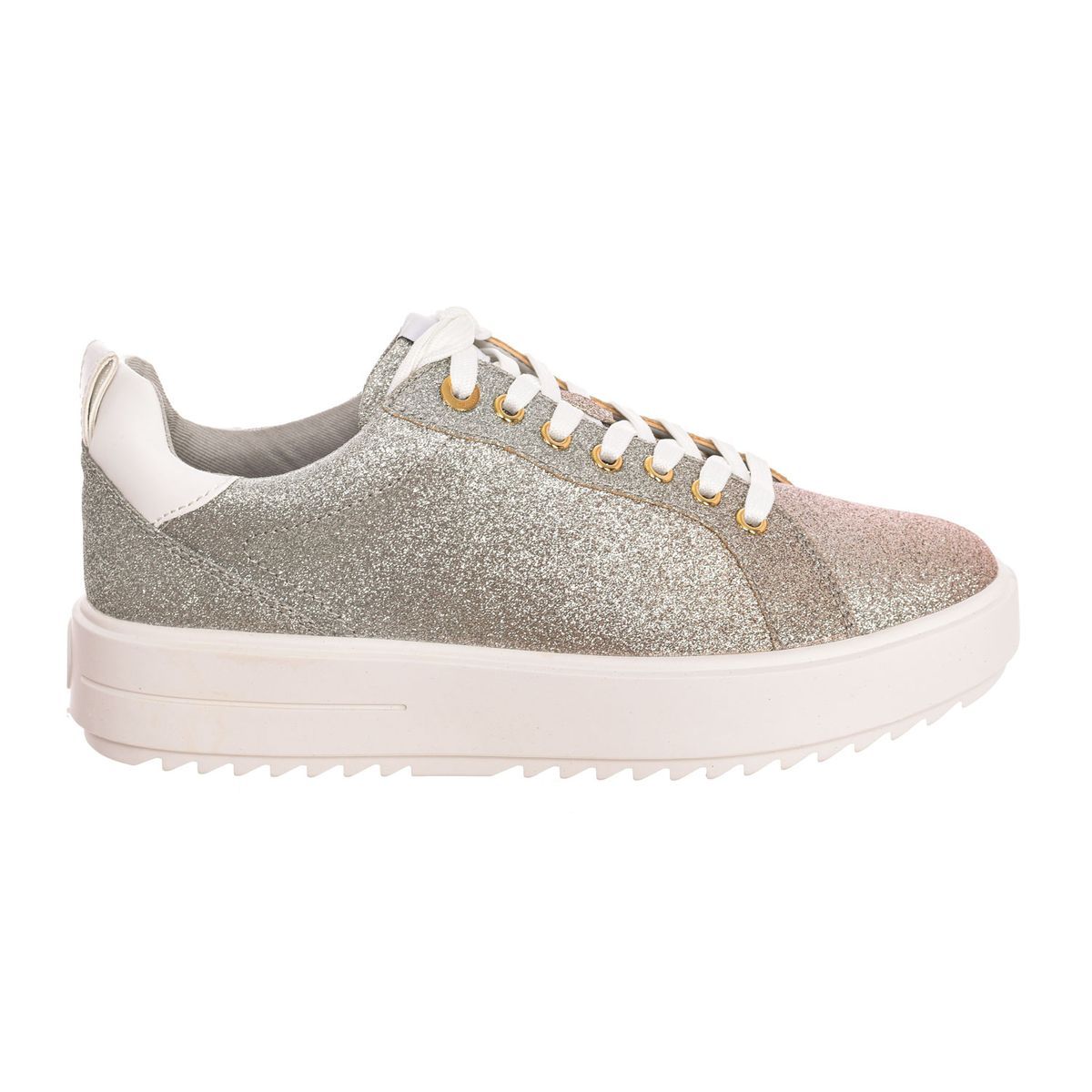 Funkelnde Plateausneaker mit Glitzer