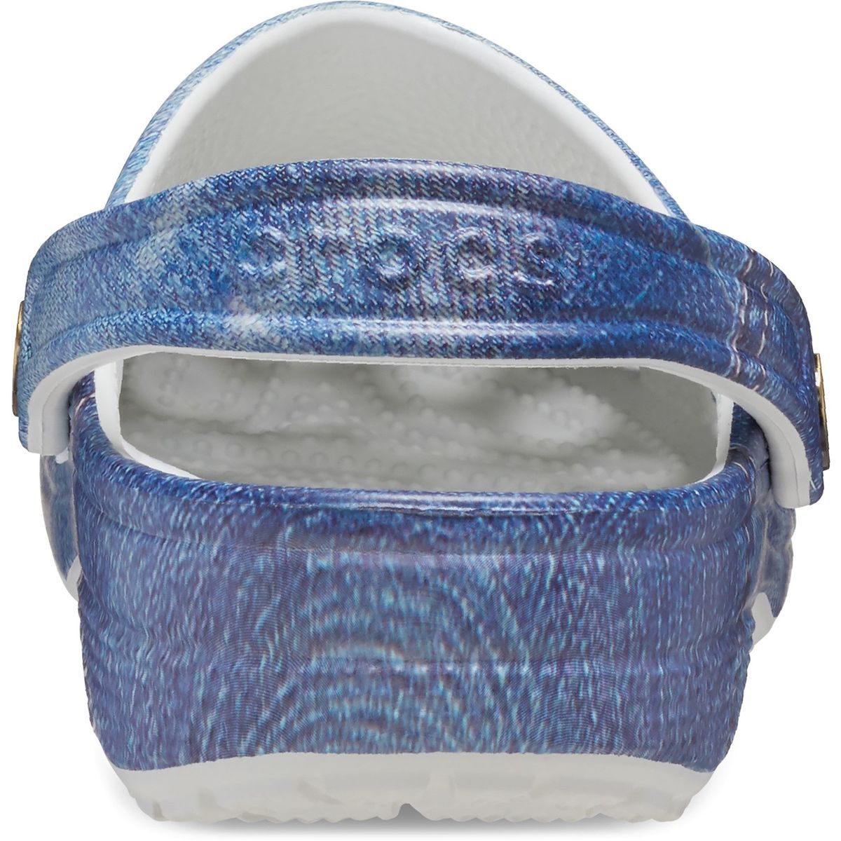 Klassische Clogs mit Denim-Print