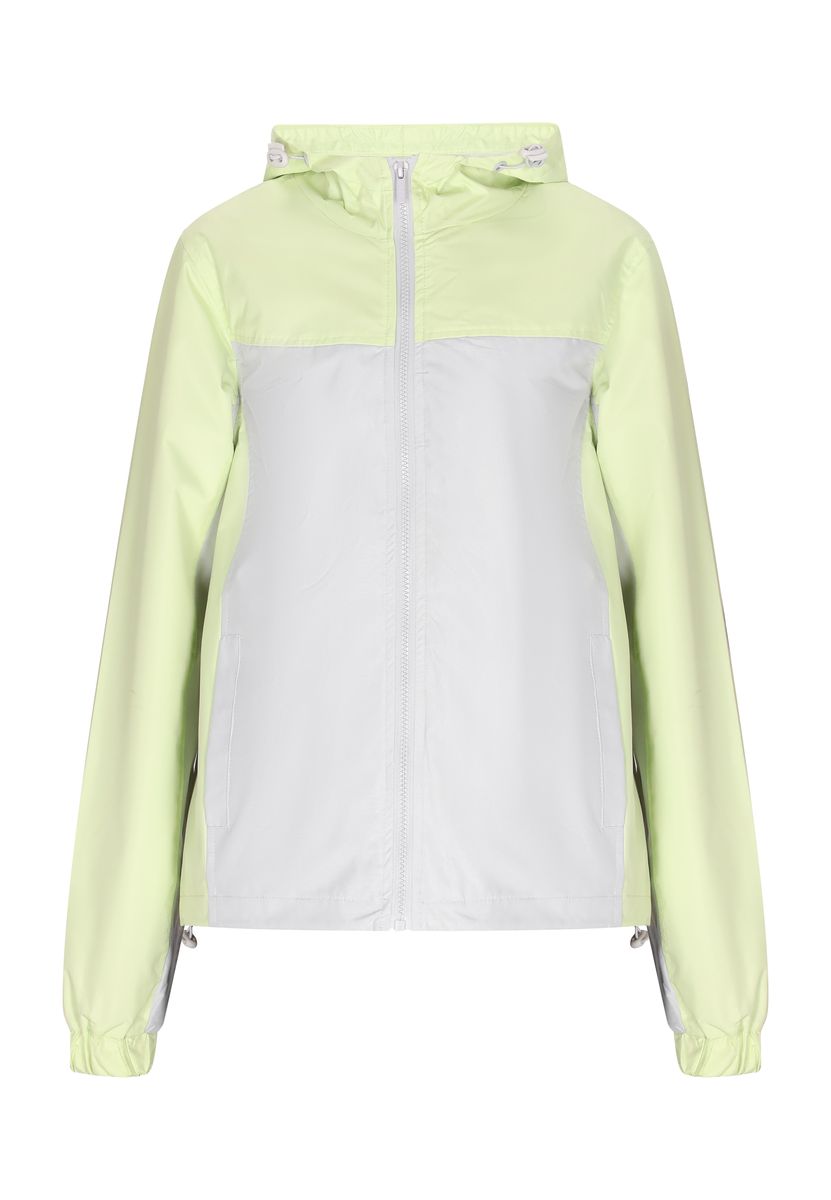 Colorblock-Windjacke mit Kapuze