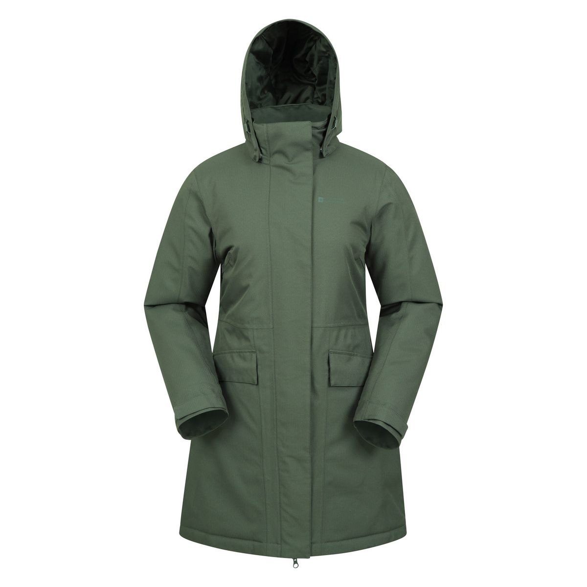 Wasserdichter wattierter Parka mit Kapuze