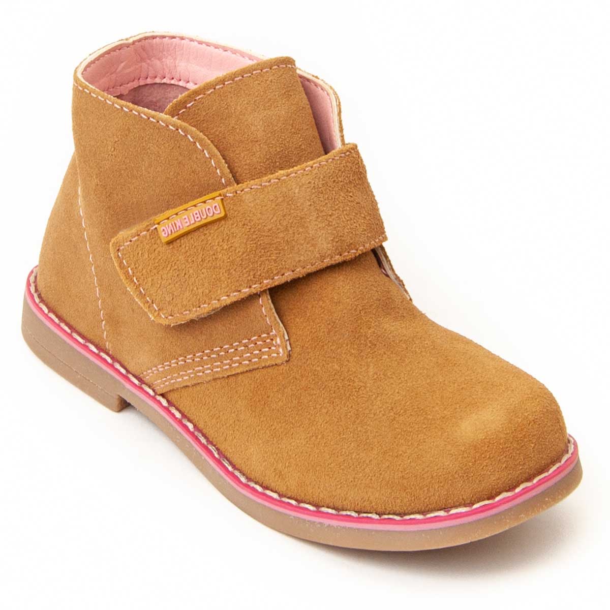Klassische Veloursleder-Klettstiefeletten