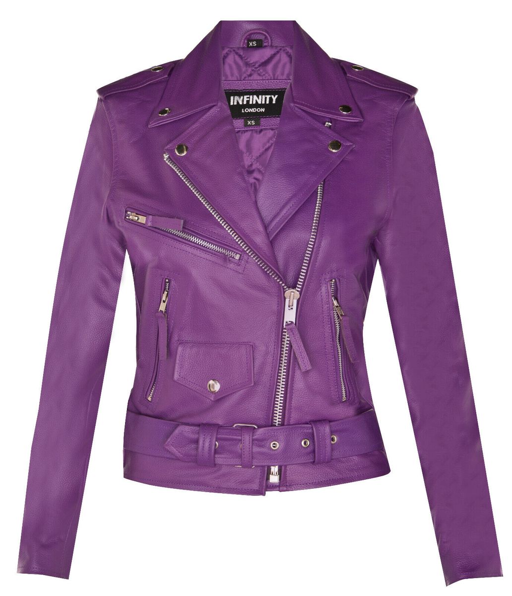 Asymmetrische Bikerjacke aus Rindsleder