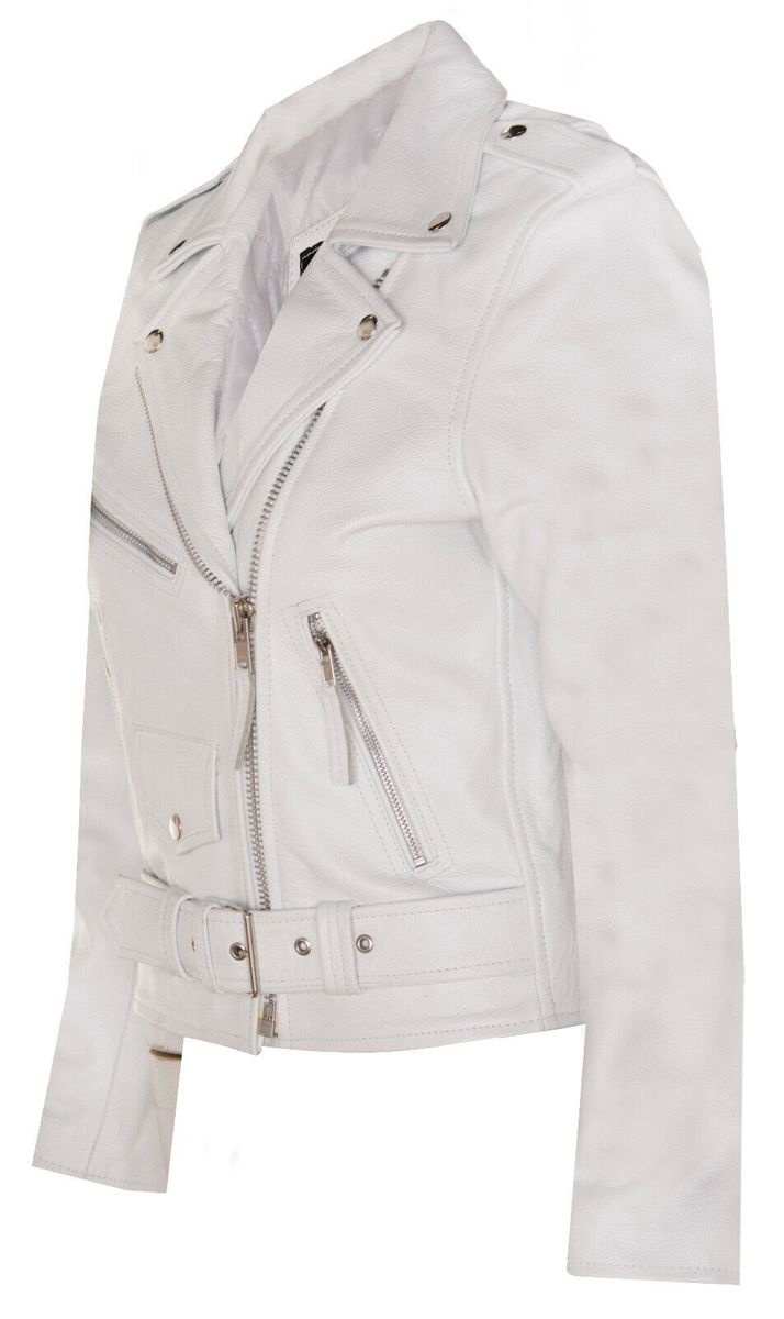 Asymmetrische Bikerjacke aus Rindsleder