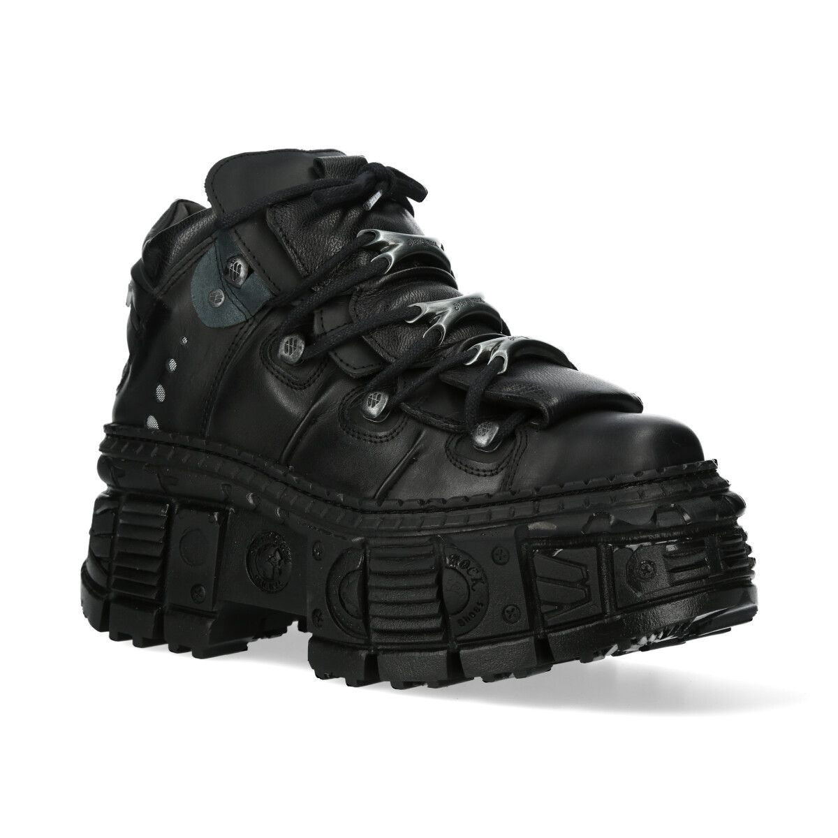 Chunky Plateau-Stiefel mit Metallic-Beschlägen