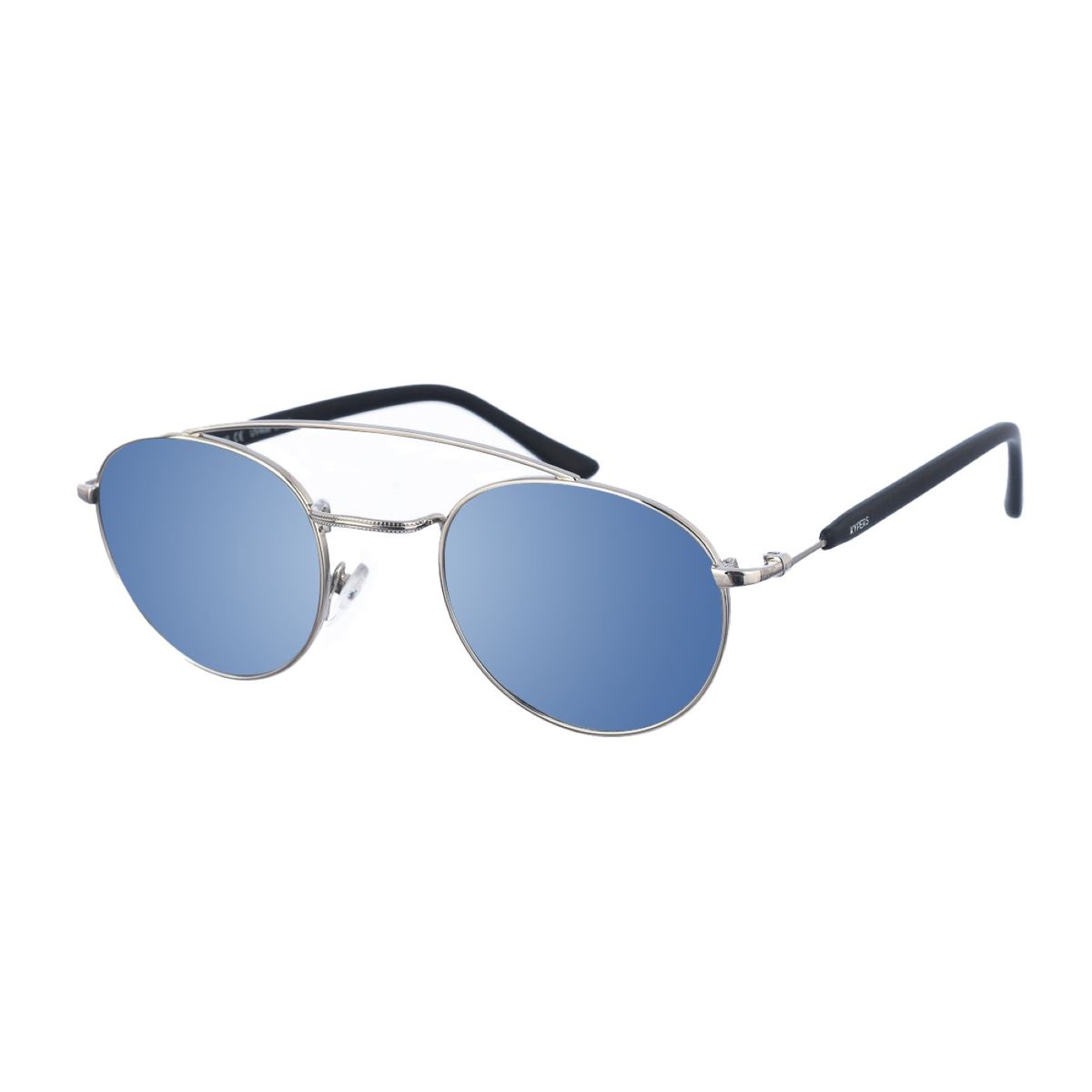 Ovale Doppelsteg-Sonnenbrille aus Metall