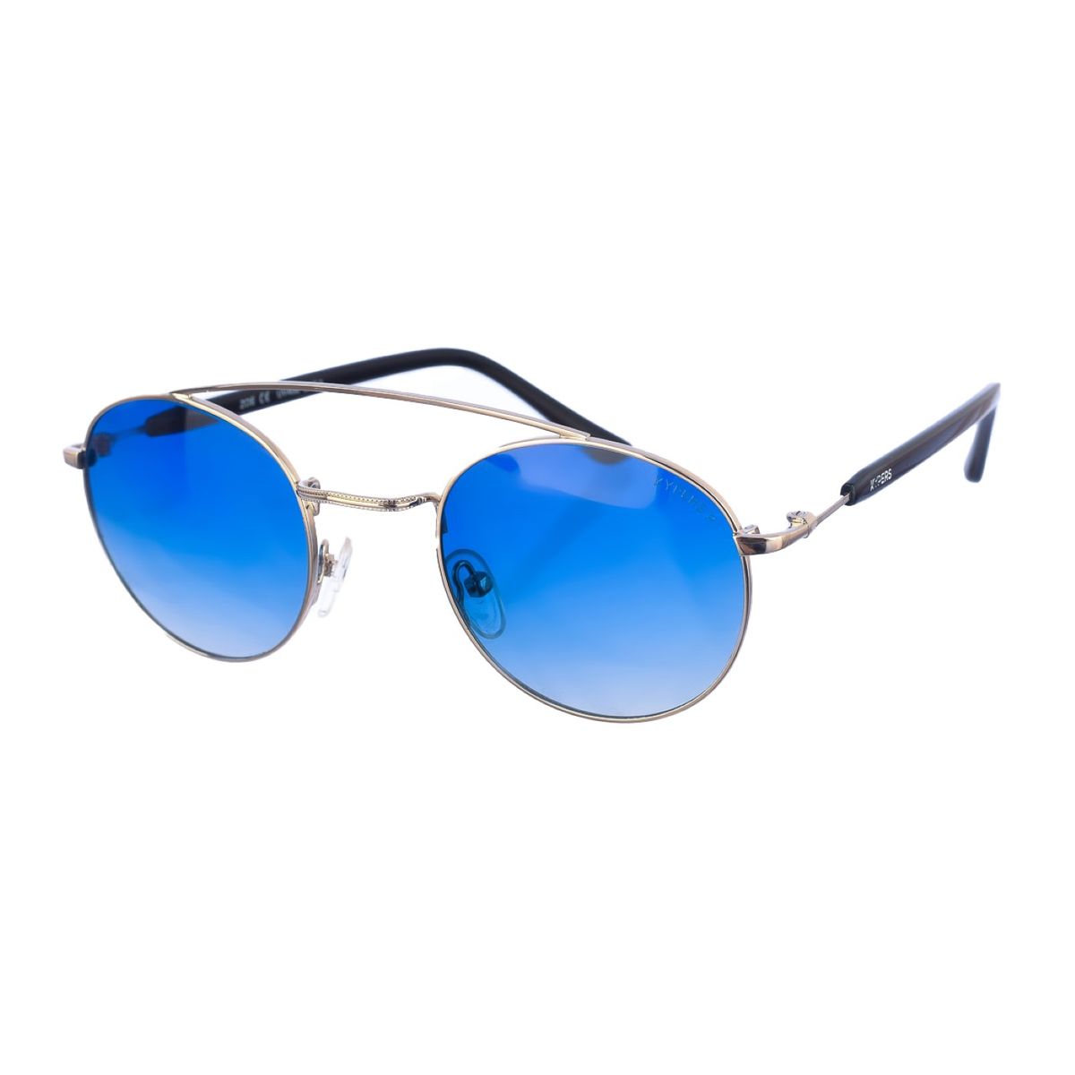 Ovale Doppelsteg-Sonnenbrille aus Metall