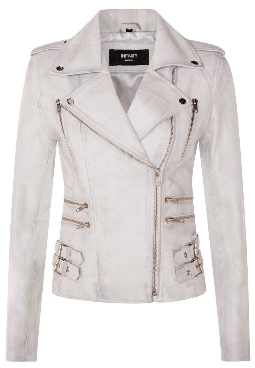 Asymmetrische Moto-Jacke aus Nappaleder