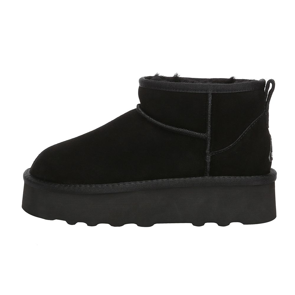 Ultra Mini Plateau Wildlederstiefel