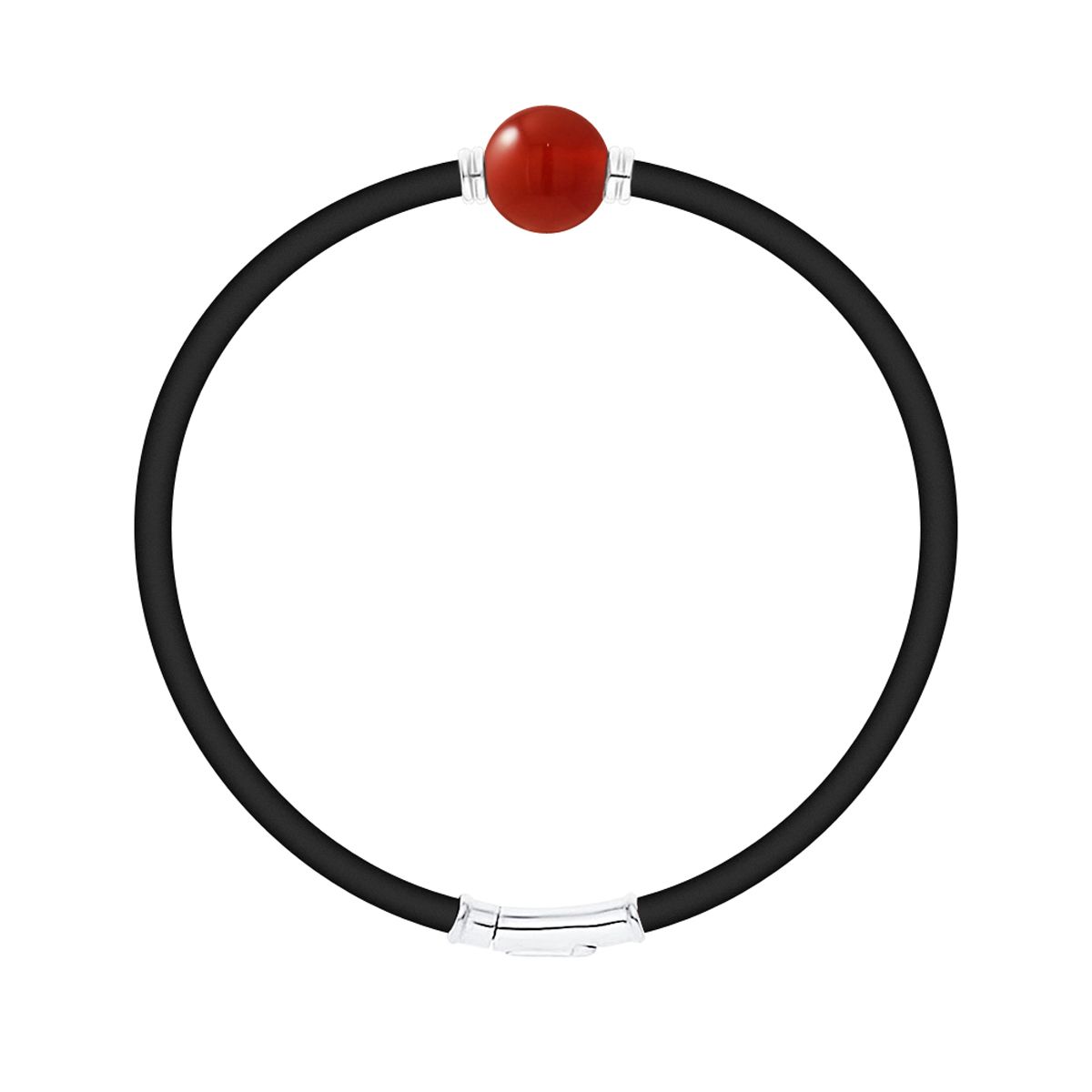 Minimalistisches Neopren-Armband mit Koralle
