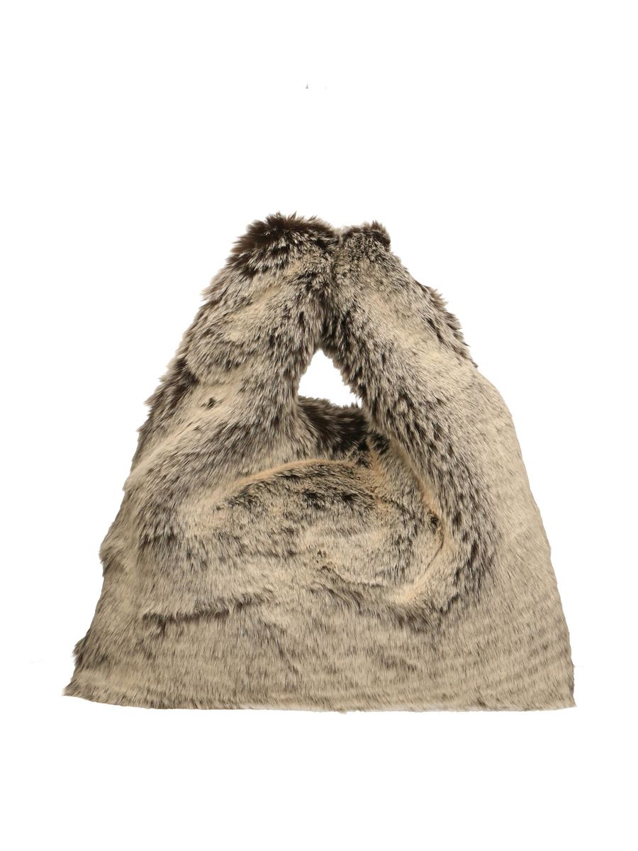 Flauschige Shopper-Tasche aus Kunstfell