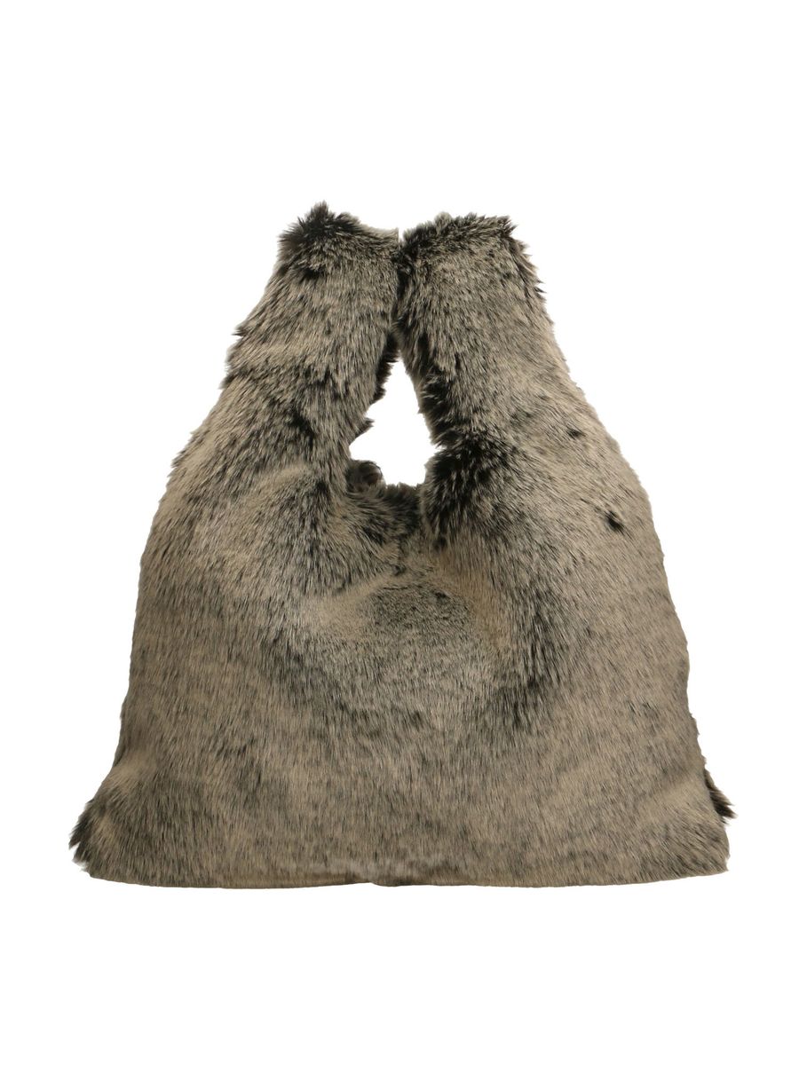 Flauschige Shopper-Tasche aus Kunstfell