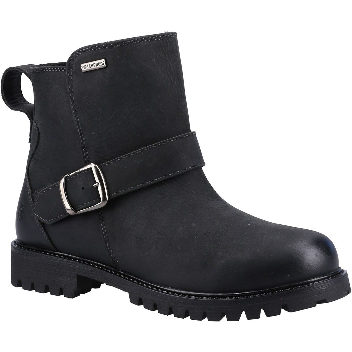 Wasserdichte Biker-Boots mit Lammfellfutter