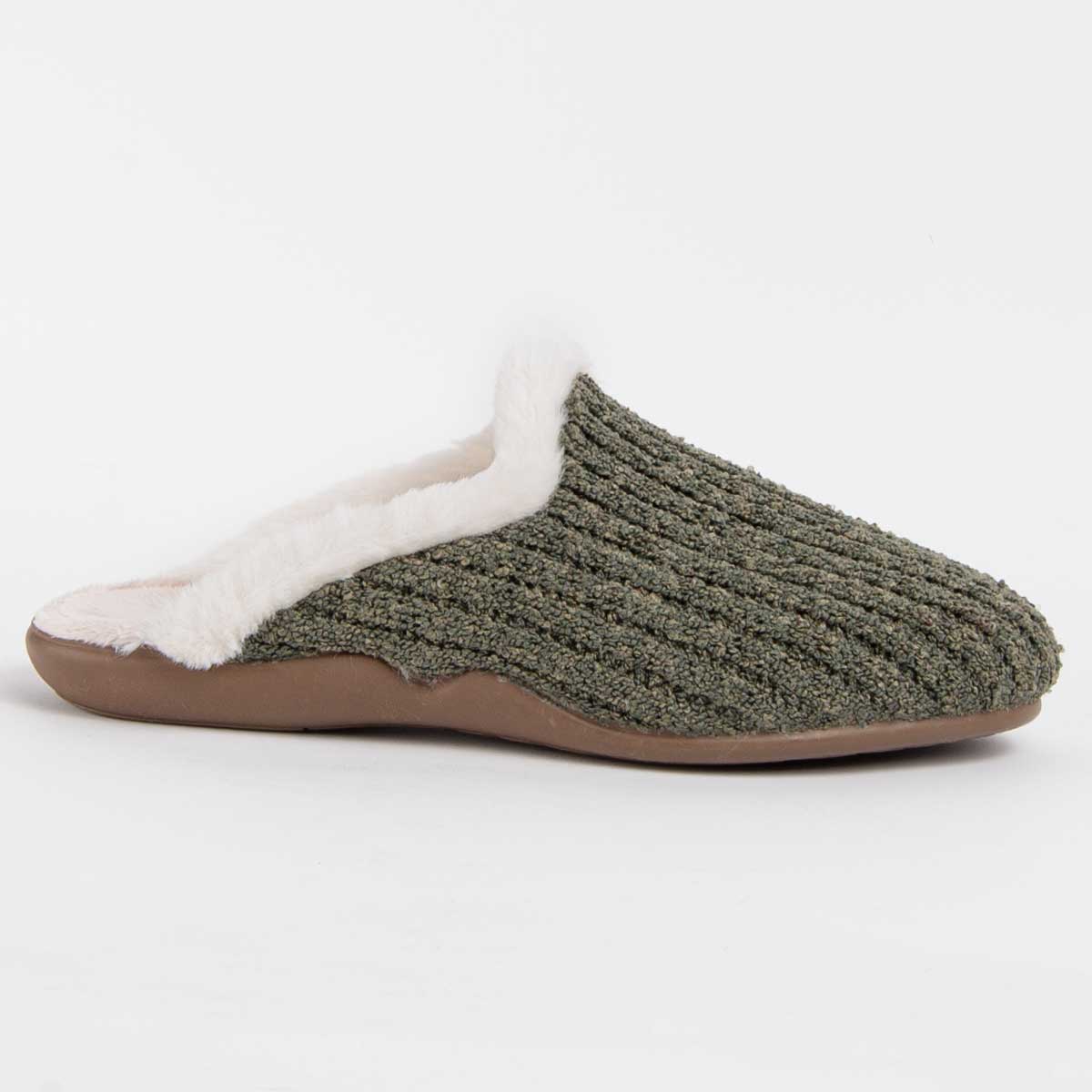 Gemütliche gerippte Strickhausschuhe