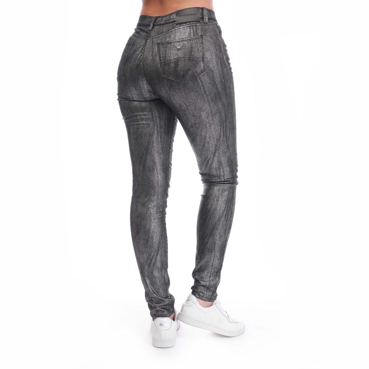 Skinny-Fit Jeans mit Metallic-Finish