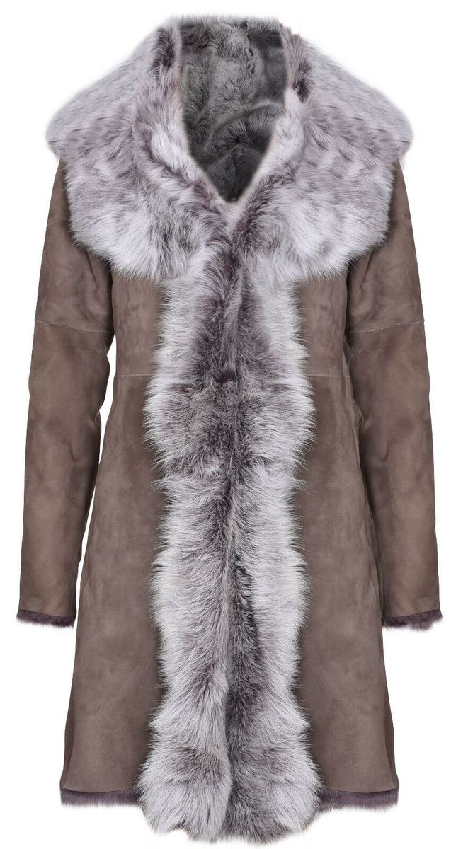 Eleganter Toscana-Schaffell-Wildledermantel