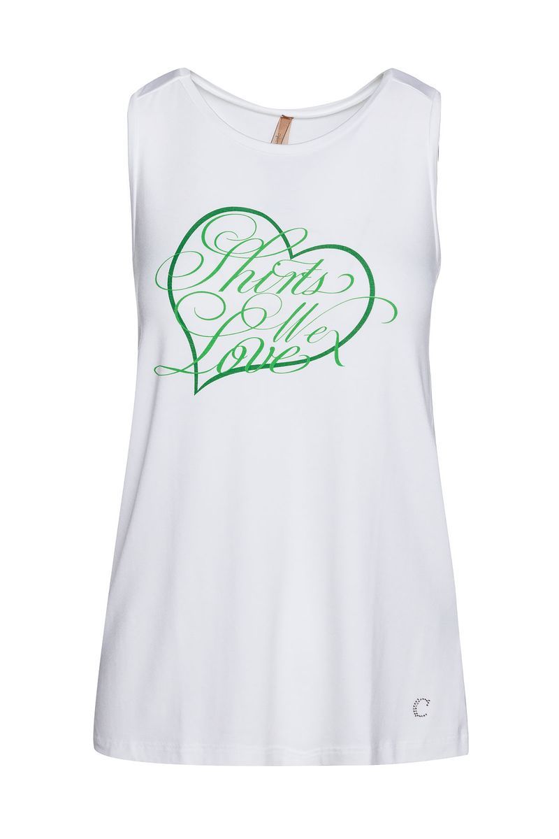 Racerback-Top mit Herz-Schriftzug