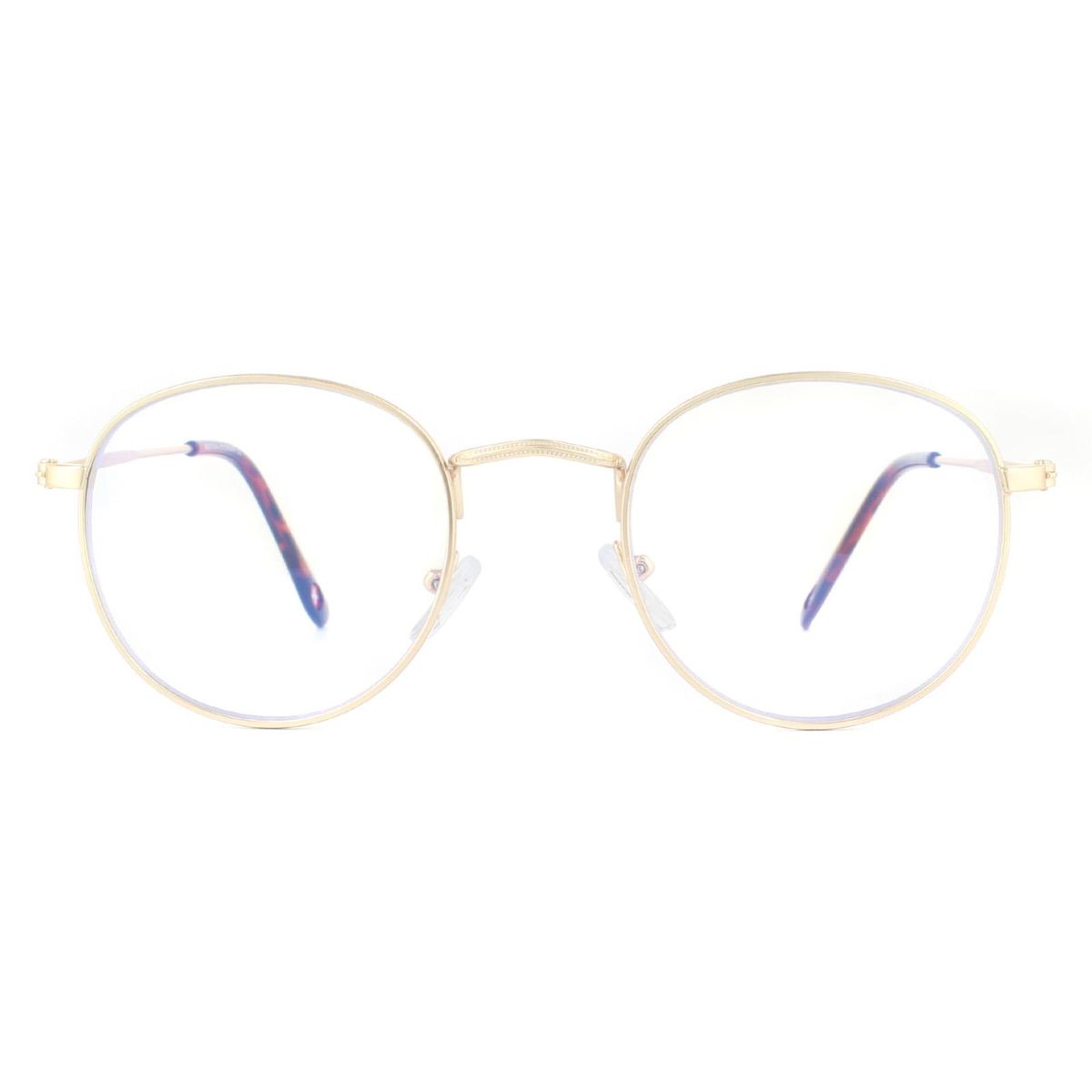 Runde Blaulichtfilter-Brille aus Metall
