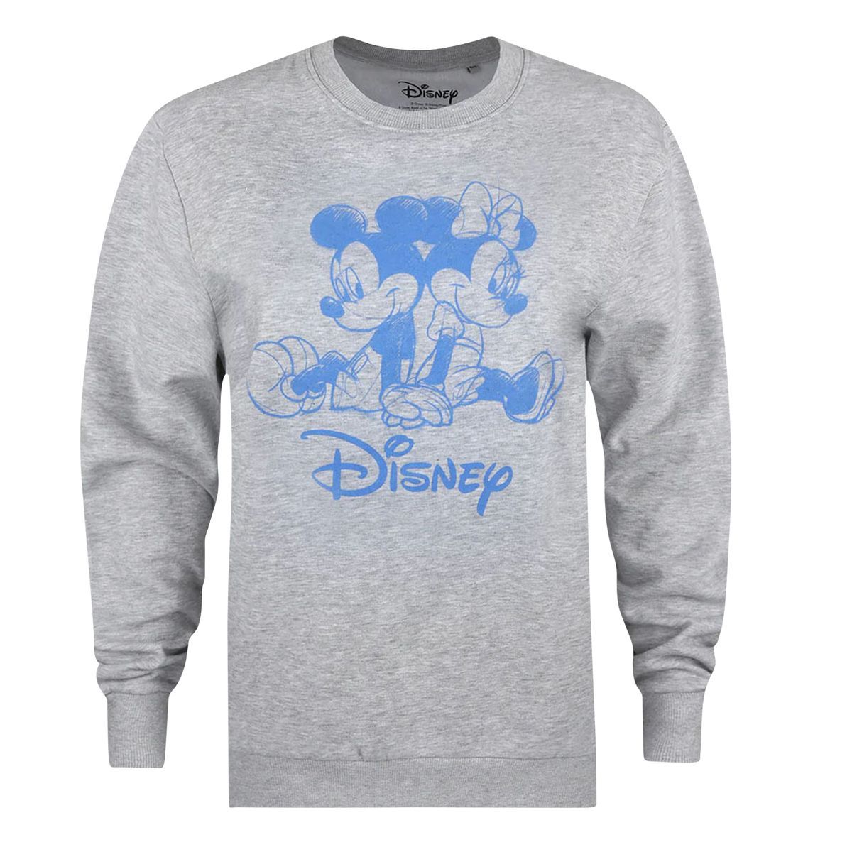 Rundhals-Sweatshirt mit Charakter-Skizzen-Grafik