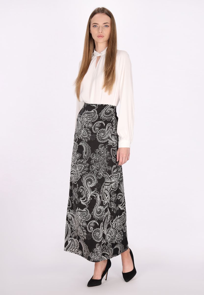 Fließender Maxi-Rock mit Paisleymuster