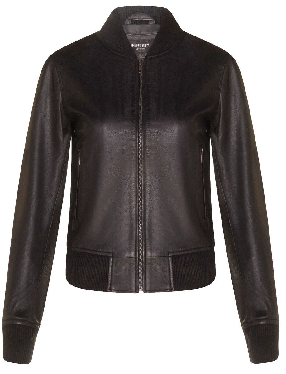 Klassische Leder-Bomberjacke MA-1