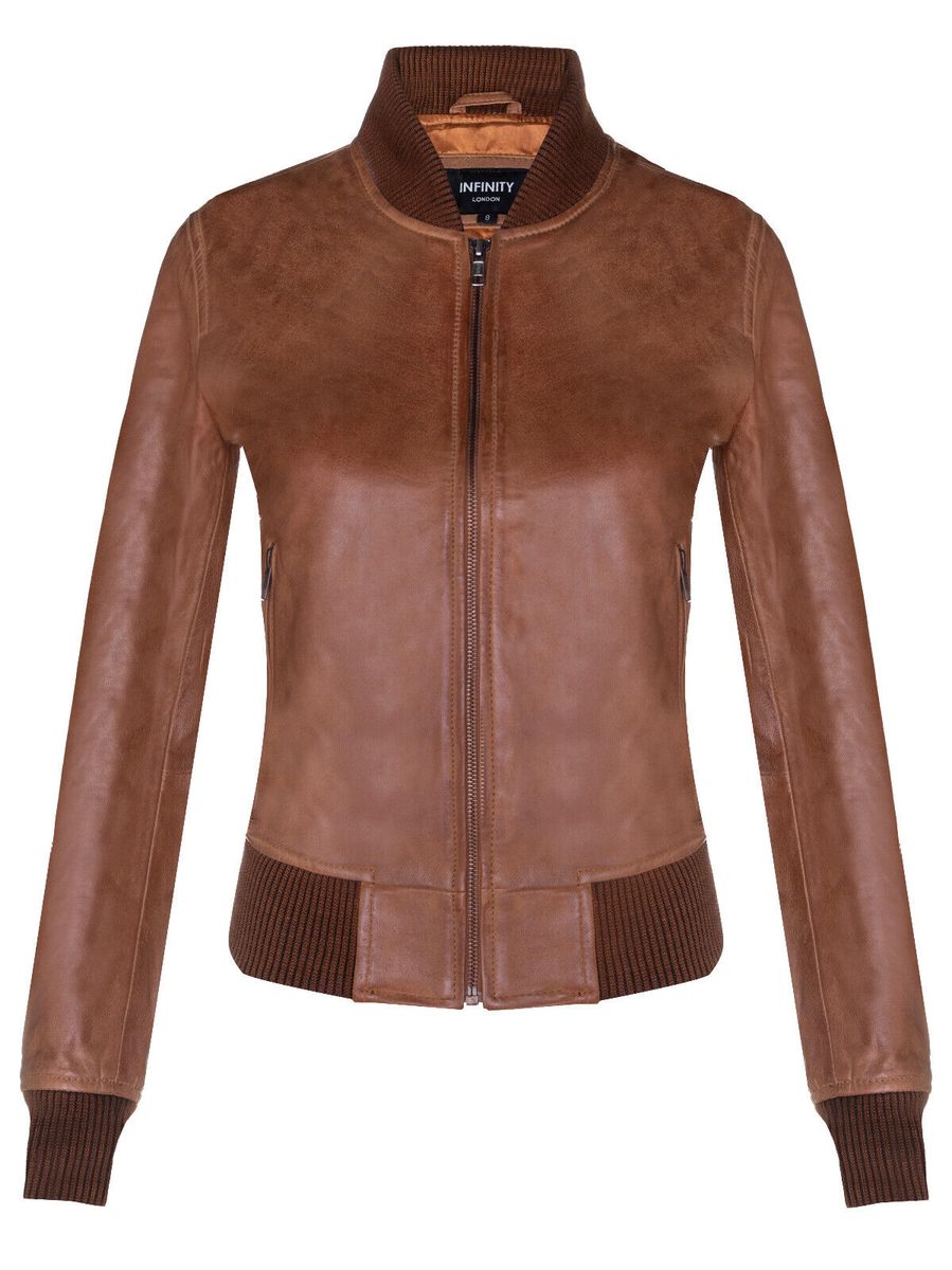 Klassische Leder-Bomberjacke MA-1