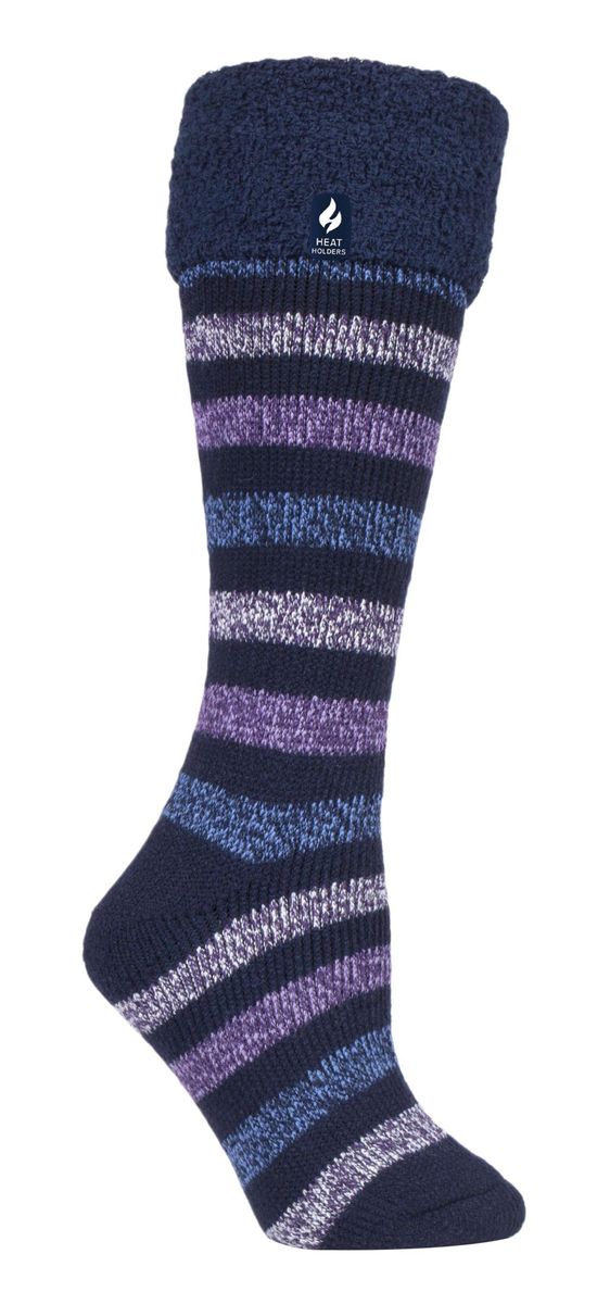 Extra lange gestreifte Thermo-Gummistiefelsocken