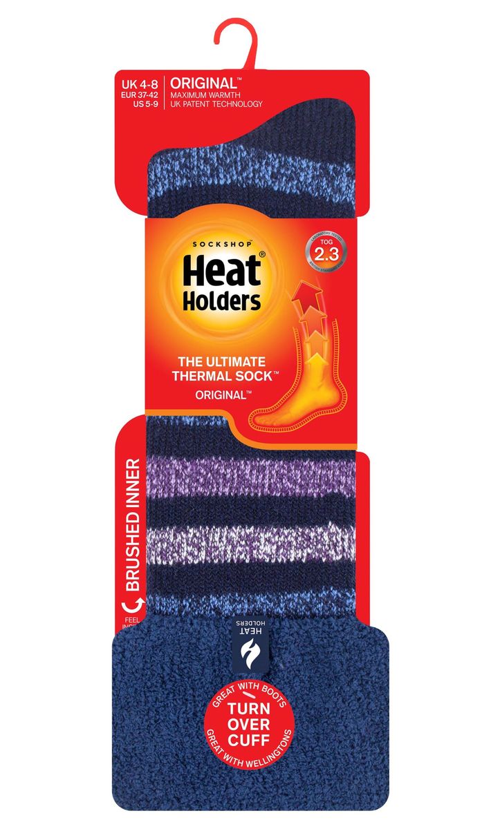 Extra lange gestreifte Thermo-Gummistiefelsocken