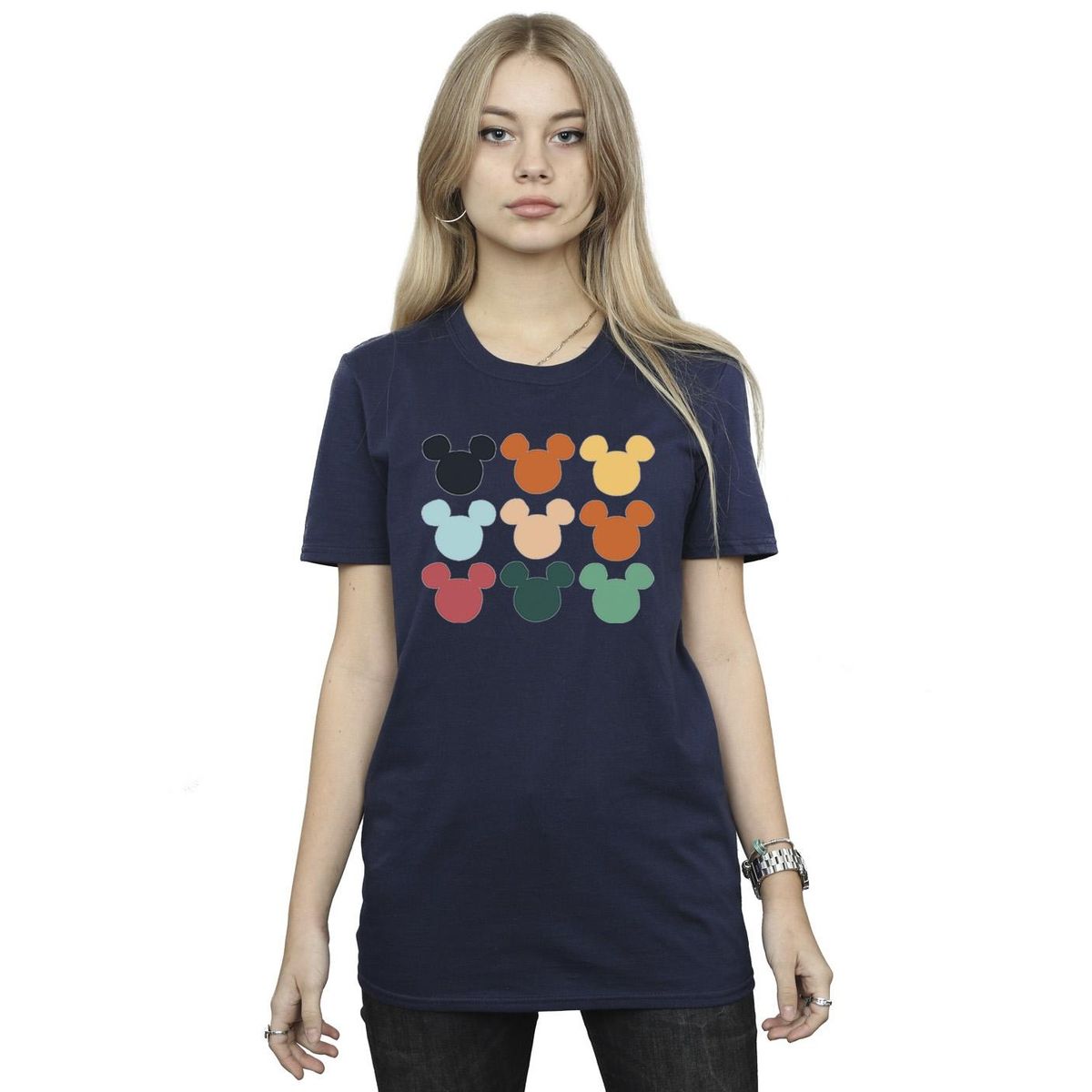 T-Shirt mit Micky Maus Silhouetten