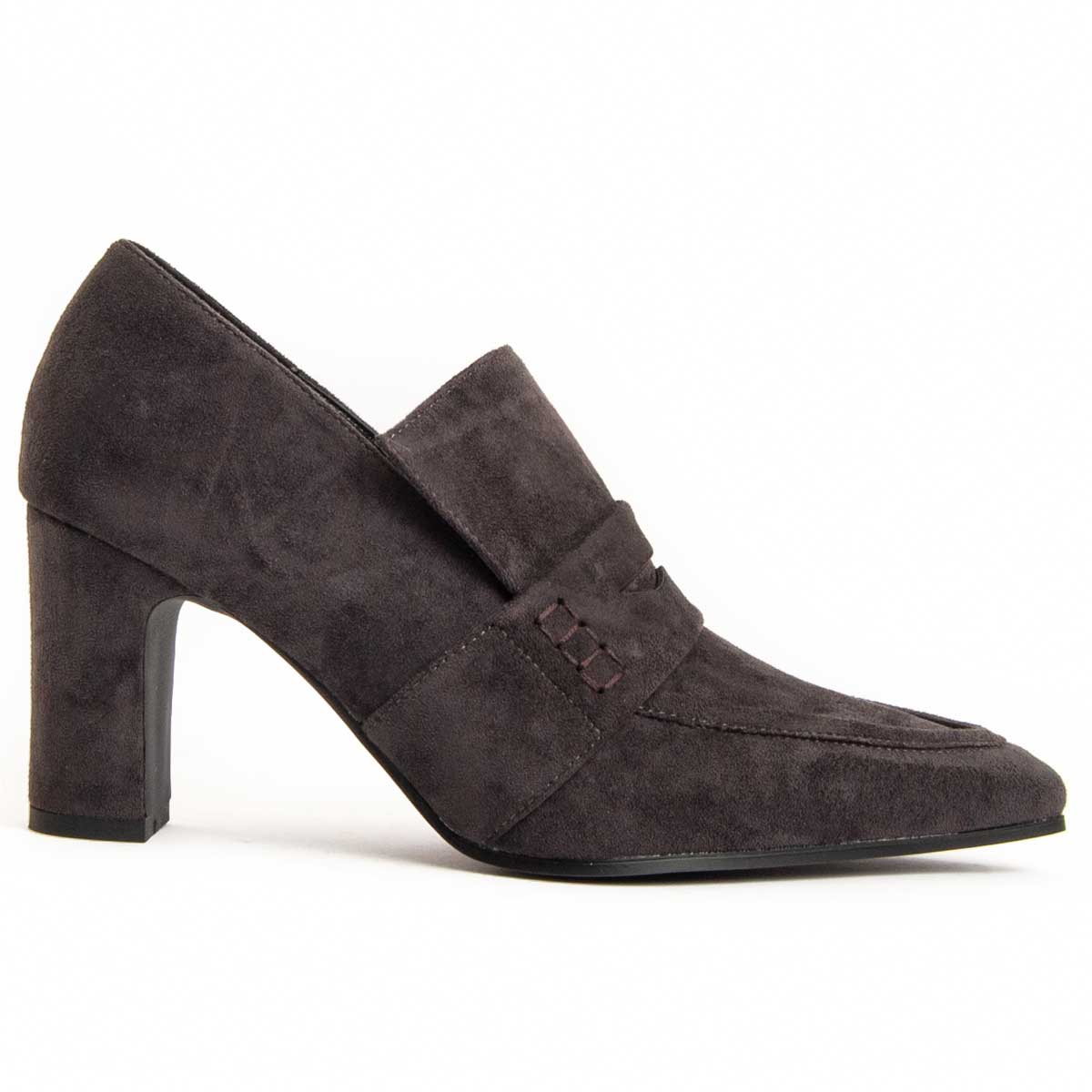 Spitze Suede Blockabsatz Loafer