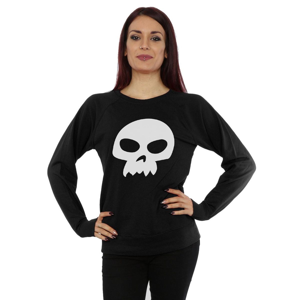 Sweatshirt mit Totenkopf-Grafik