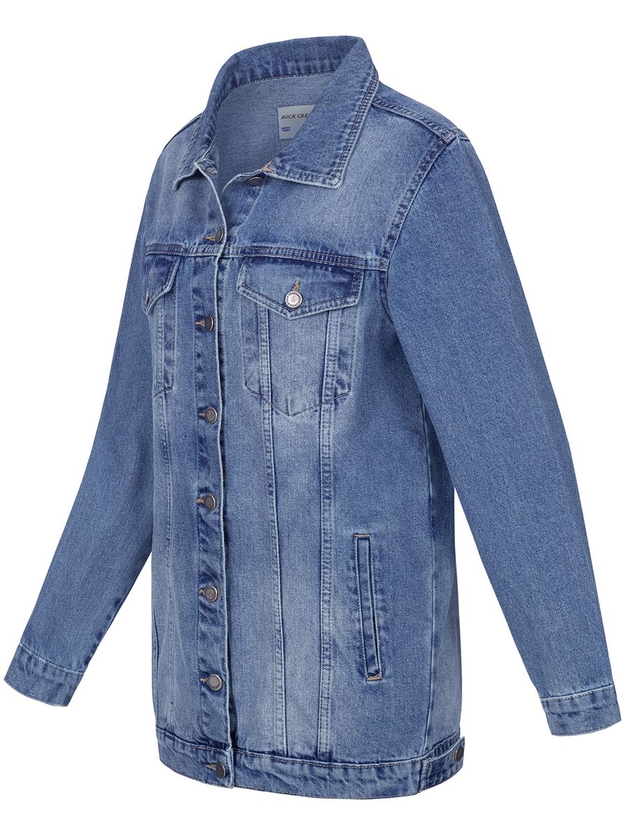 Kurze Jeansjacke mit Stretch-Anteil