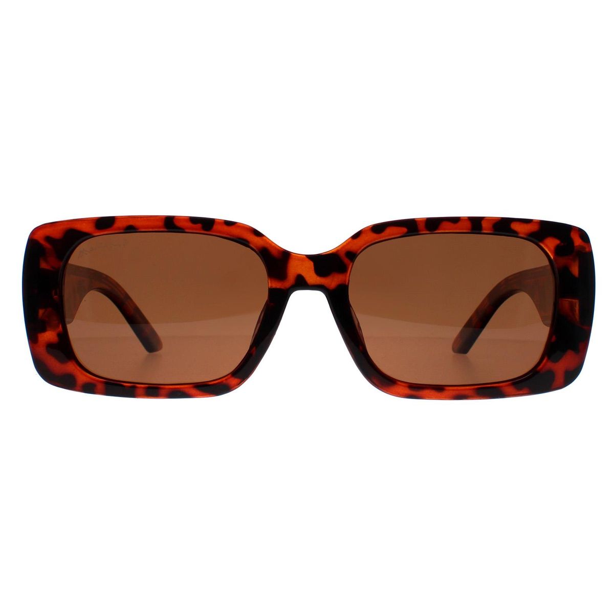 Elegante rechteckige Sonnenbrille in Schildpatt-Optik