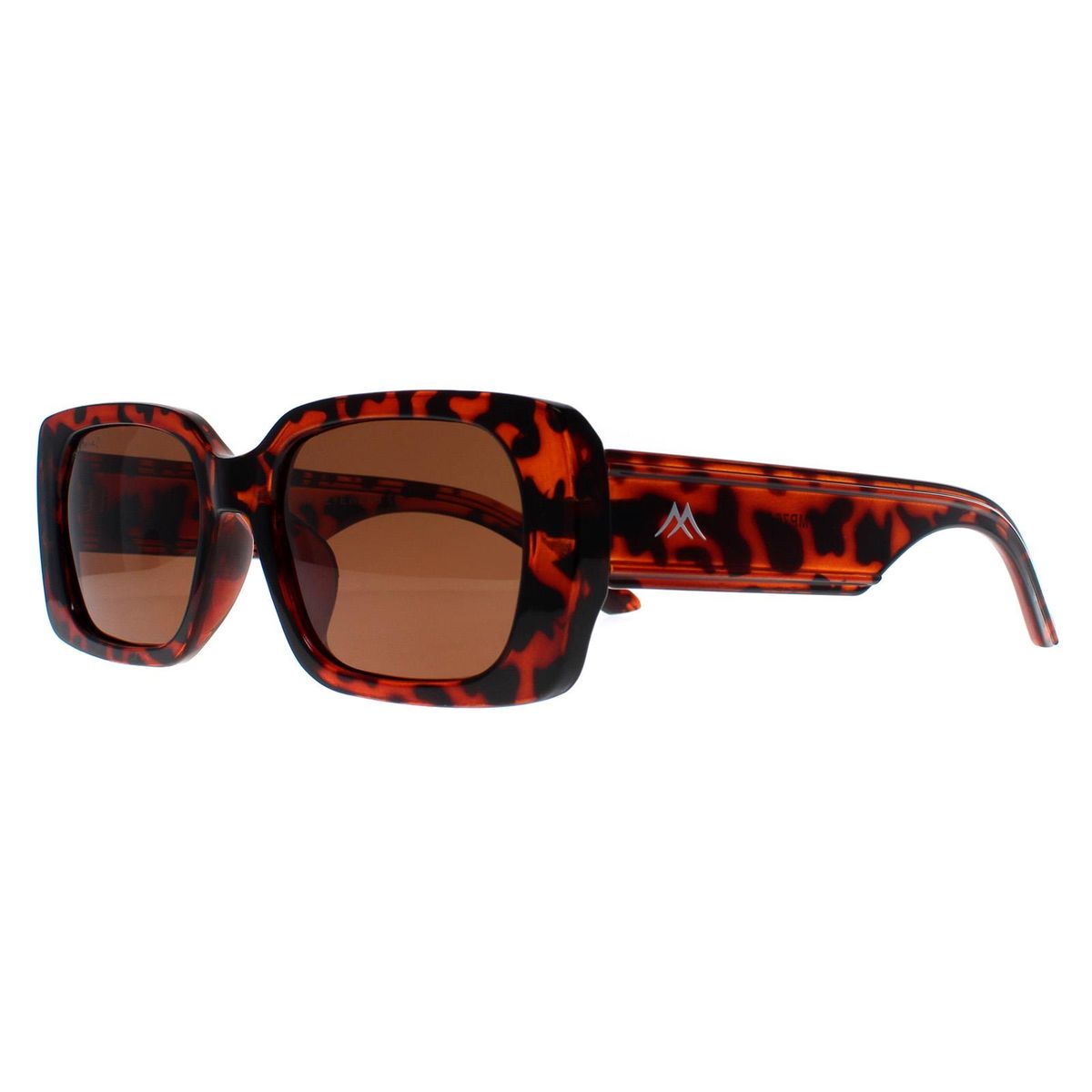 Elegante rechteckige Sonnenbrille in Schildpatt-Optik