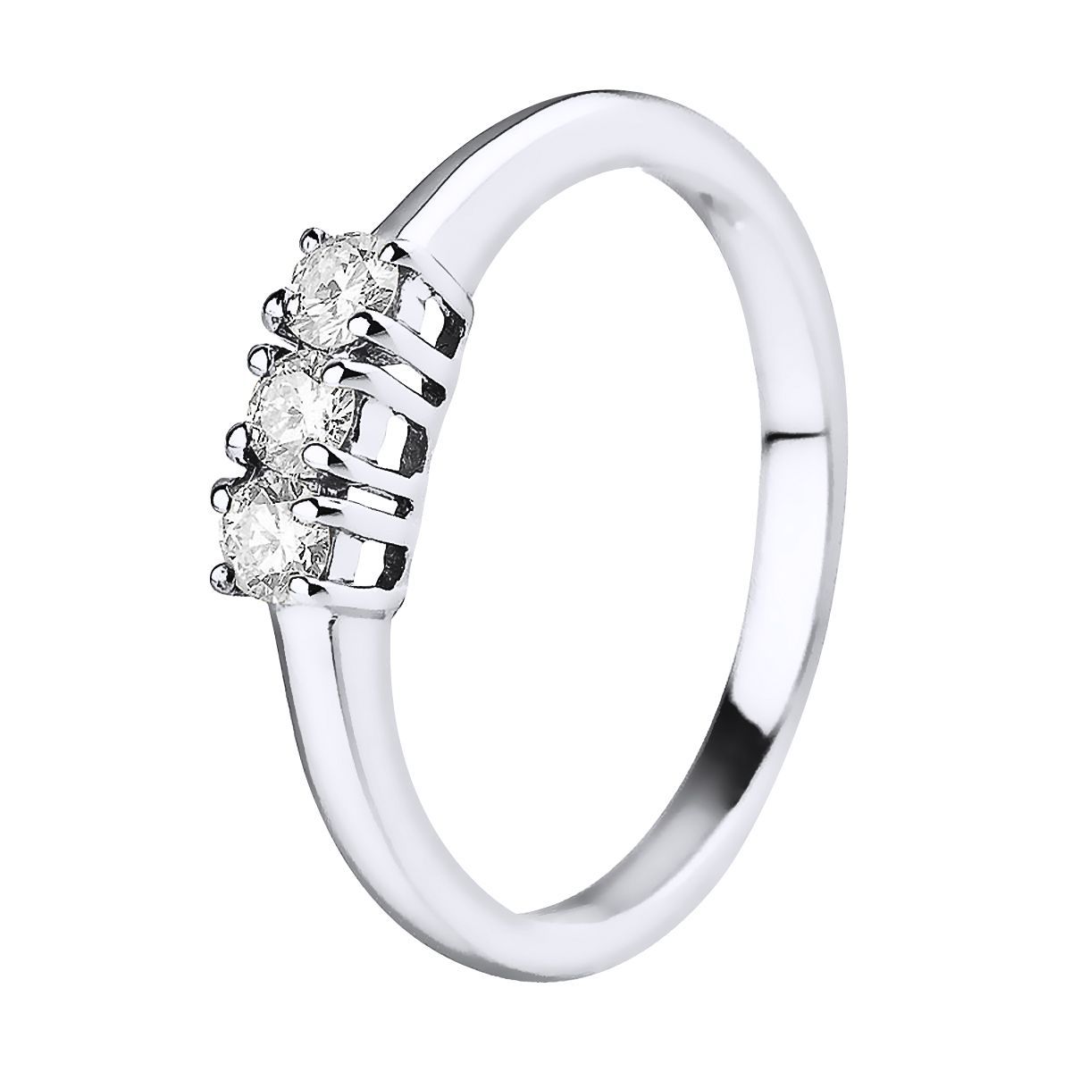 Diamant Trilogie Ring Weißgold
