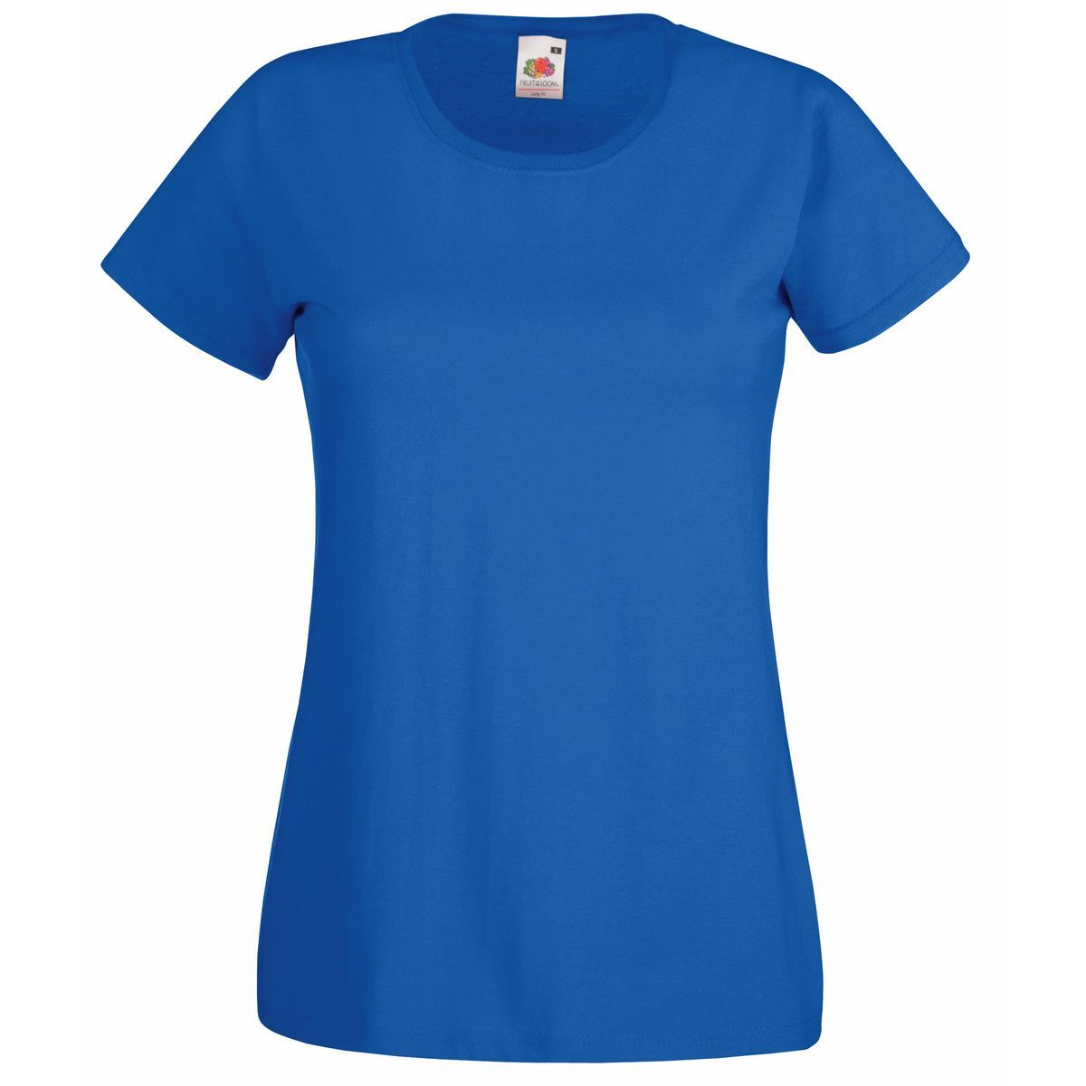 Tailliertes Baumwoll-T-Shirt mit Rundhalsausschnitt