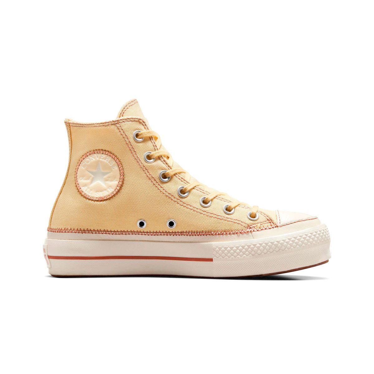 High-Top Plateau-Sneaker aus Canvas