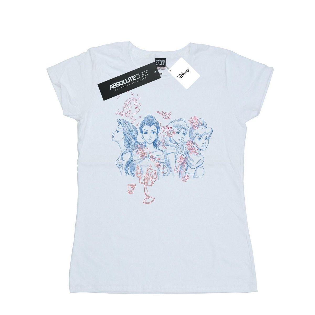 Baumwoll-Shirt mit Prinzessinnen-Skizze