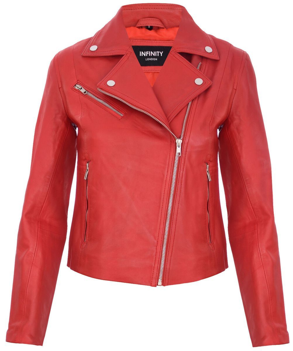 Moderne Bikerjacke aus Nappaleder