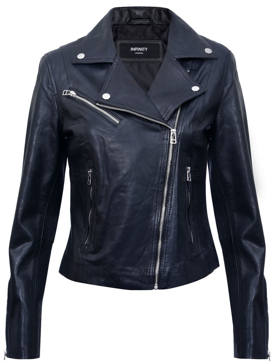 Moderne Bikerjacke aus Nappaleder
