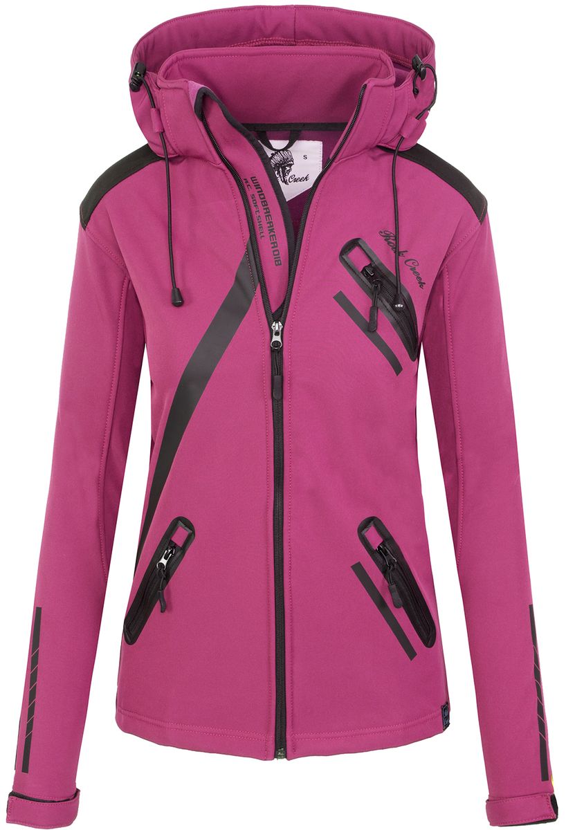 Funktionale Softshell Outdoor-Jacke mit Kapuze