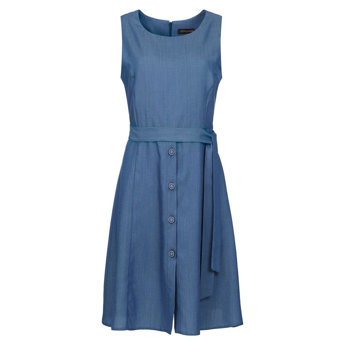 Ärmelloses Midikleid in Denim-Optik