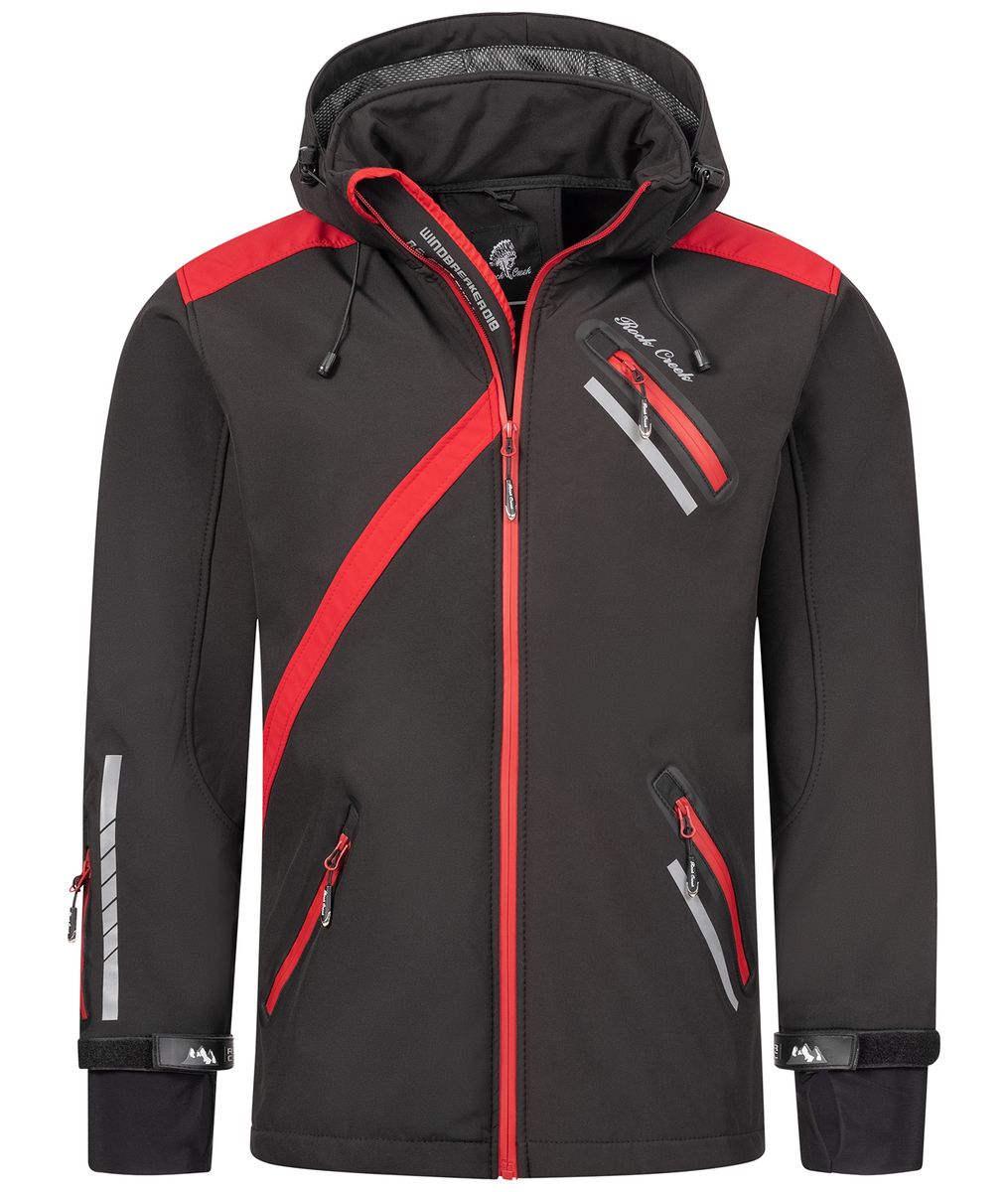 Funktionale Softshell Outdoor-Jacke mit Kapuze